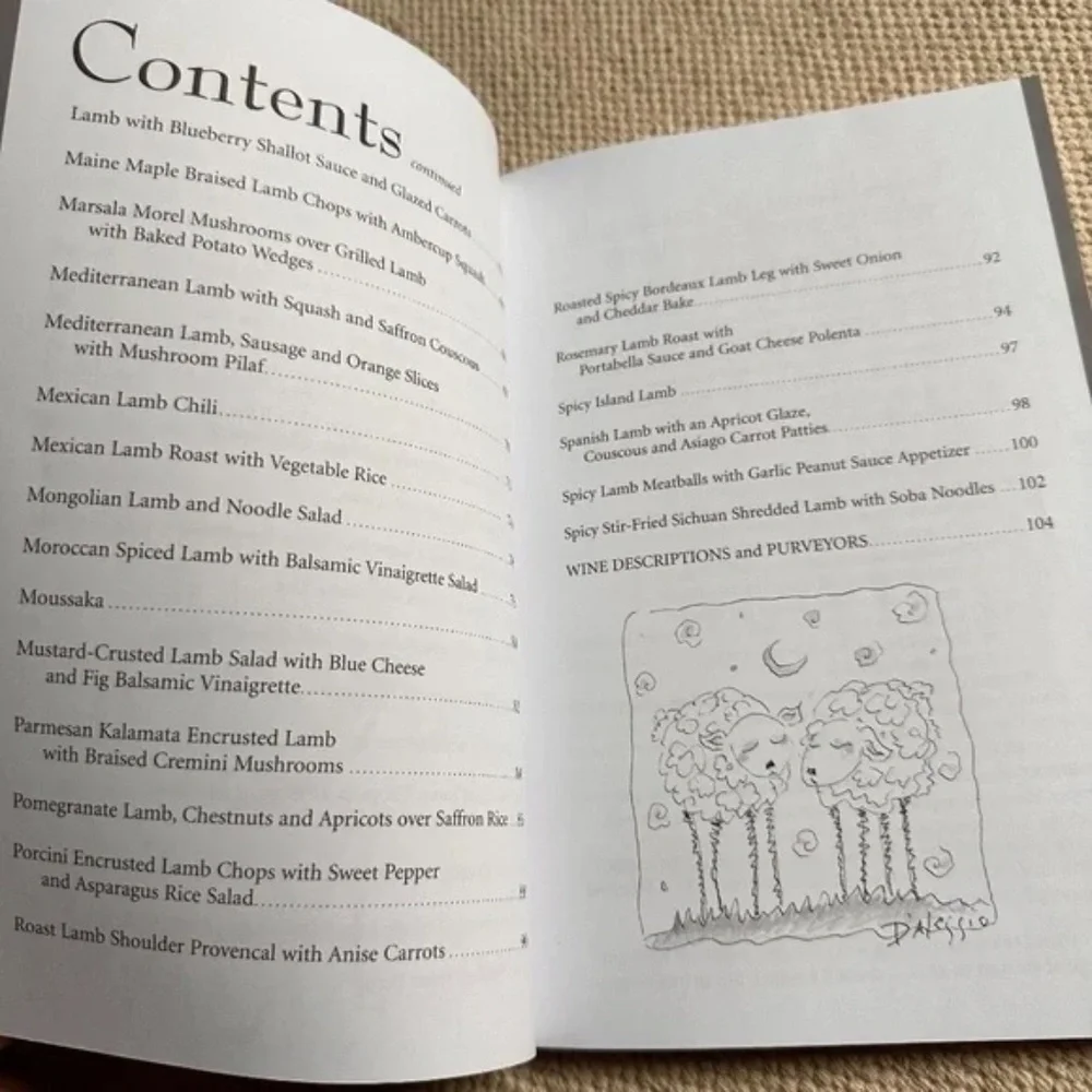 Lamb Cookbook Simple Gourmet Lamb w/ Side Dishes & Wine Pairings
